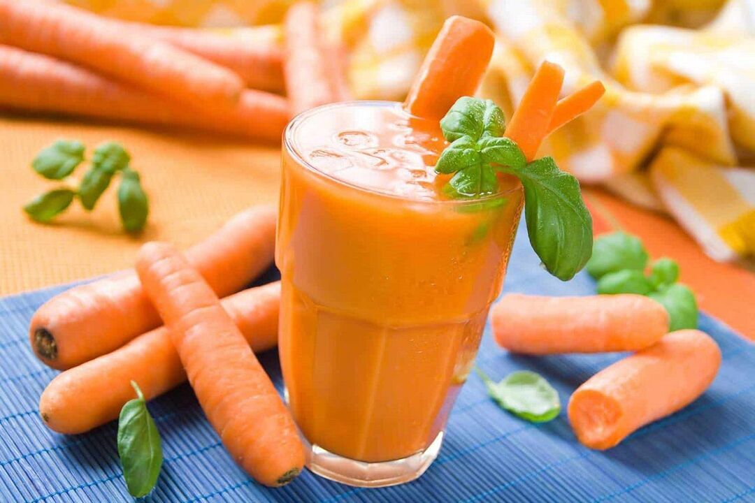 jus de carotte pour améliorer la puissance